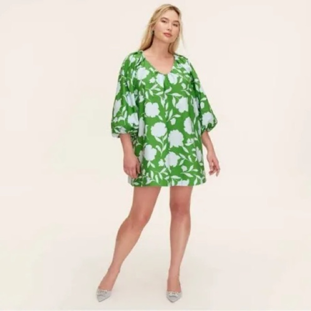 kate spade new york x Target Women's Classic Rose Floral Poplin Mini Dress Green